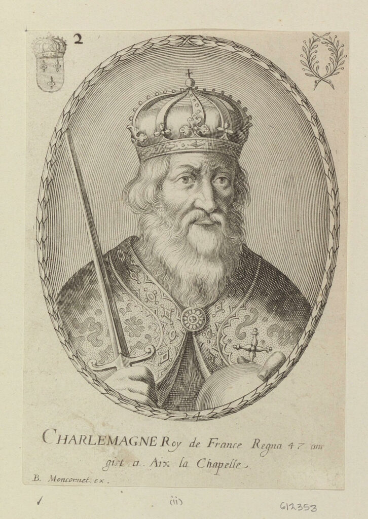 Charlemagne, gravure de Balthazar Moncornet, 17e siècle