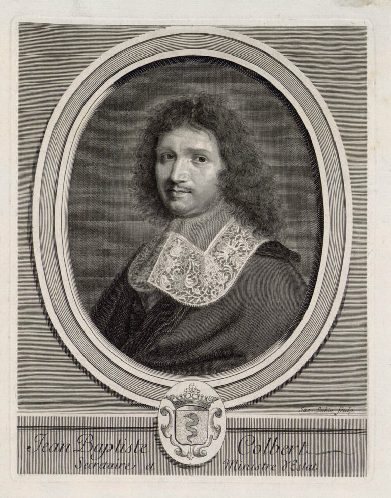 Jean-Baptiste Colbert, gravure deJacques Lubin, 1662
